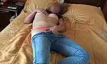 my husbands best friend cums on my ass with his jeans on after a mutual handjob