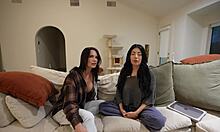 caught big tit latina and bff watching sex tape