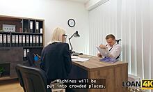 Loan4k amateur office sex with a slutty cheater and a loan manager