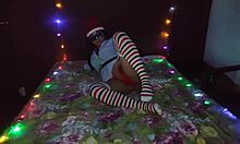 Christmas Magic Hot Stepmother Asked Me To Record Her In Bed Then She Started To Undress And Seduced Me With Her Big Tits