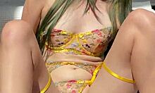 girl masturbates in sexy underwear day 21