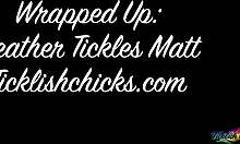 ticklish chicks blanket bondage tickling leaves him laughing