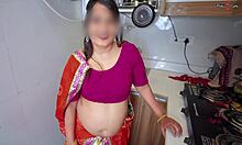 first time desi padosan bhabhi came alone in kitchen for lund oil unexpected desi pov viral hindi video 😮