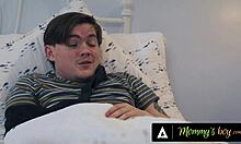 milf august skye helps stepsons hand relief