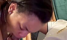 sexy slim lightskin milf gives baby daddy wet sloppy blowjob