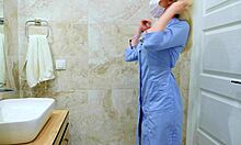 Caught doctor masturbating gives prostate massage in toilet