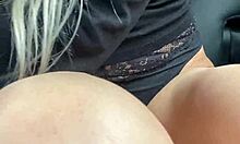 Risky masturbation in car parking lot