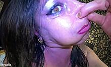 air holding in pantyhose and shiny bra puffy cheeks red face and intense control