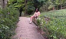 Horny teen fucks stranger in park
