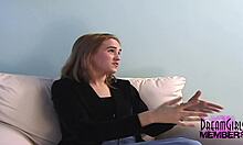 shy ginger hottie strips nude in first casting interview