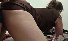 french amateur in lingerie gets ass licked and fucked
