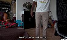 A single french caregiver with a nice big ass fucked at home during her work hours