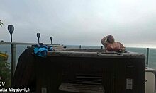 Babes having fun in hot tub