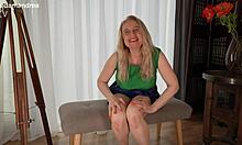 Chubby milf rams toys up her ass!