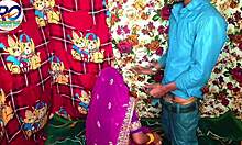 Indian wife lifts saree for doggystyle fuck