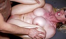Hot blonde squirting dutch milf does hardcore deepthroat and facial
