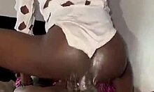 African Bodybuilder Rips Clothes Off For Big Dick Show