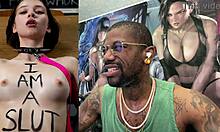 ebony chick-fil-a transgender cumming while riding white cock
