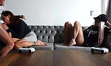 Girlfriends Call Guy For Rough Tattoo Blowjob!