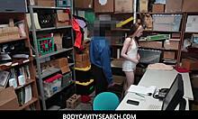 Alina west, teen 18+ pornstar, offers deepthroat and blowjob to avoid prison in body cavity search. 😈🔍