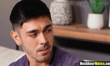 Straight Guy Gets Gay Roommate's Deepthroat Help