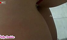 Empregada Latina with Big Butt Cleaning on All Fours