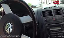 Blonde Mila-Hase Sucks Stranger's Cock In Car