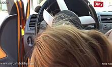 Blonde Mila-Hase Sucks Stranger's Cock In Car