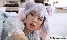 Petite Asian Teen Sucks Big Cock And Gets Fucked