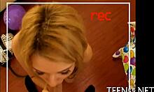 Young European teen amateurs bent over for pussy fucking and blowjob action