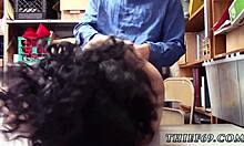 Cute teen in glasses avoids arrest with uniform options