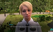 Is this police milf sucking cock in public? College bound 33 gets horny.