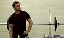 gay amateur rims stud's ass before rough bareback fuck