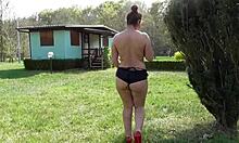 I Piss With Dildo in My Ass as They Watch