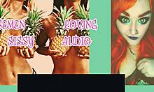 Goddess Lana dominates salty semen loving sissy in intense ride