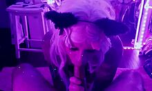 Blonde Teen Slobbers On Massive BBC Deepthroat