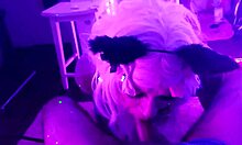 Blonde Teen Slobbers On Massive BBC Deepthroat