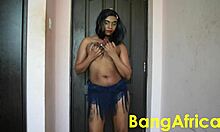 jiggly big tits bounce on ebony amateur