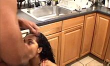 Don Whoe and Italia Blue heat up the kitchen with deepthroat fun