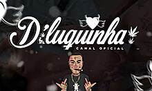 I smell my girlfriend's pussy before licking her natural tits.