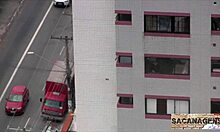 Three way action unfolds with Cleber, Felipe, Escorpião, and Maicon Picasso in a steamy group encounter.