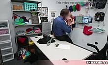 Cute Blonde Shoplifter Faces Strip Search and Rough Quickie