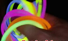 Busty teen 18+ strokes cock on stairways with big tits close-up 😏