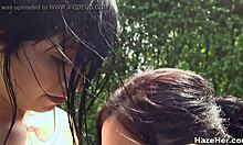 girls hosing down pussies in dorm