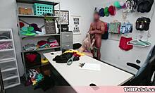 Cute Blonde Shoplifter Faces Strip Search and Rough Quickie