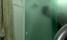 hey, check out this well-endowed carioca twink in the shower getting deepthroat action with a latina in a threesome 😏