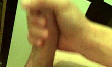 normal teen 18+ wanks cock and cums jizz