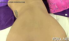 Sexy Gf Lies Down On The Ottoman For A Fun Wild Sex Scene With Intense Licking, Orgasm, Pov Cock, Blowjob, And Hardcore Teen Action