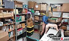 cute teen thief gets punished hard in the garage 😈