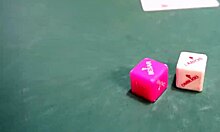 two hot colombian lesbians exploring each other on a pool table